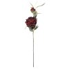 Clayre & Eef Kerstdecoratie Tak met Bloemen Rood en Groen 14x14x78 cm