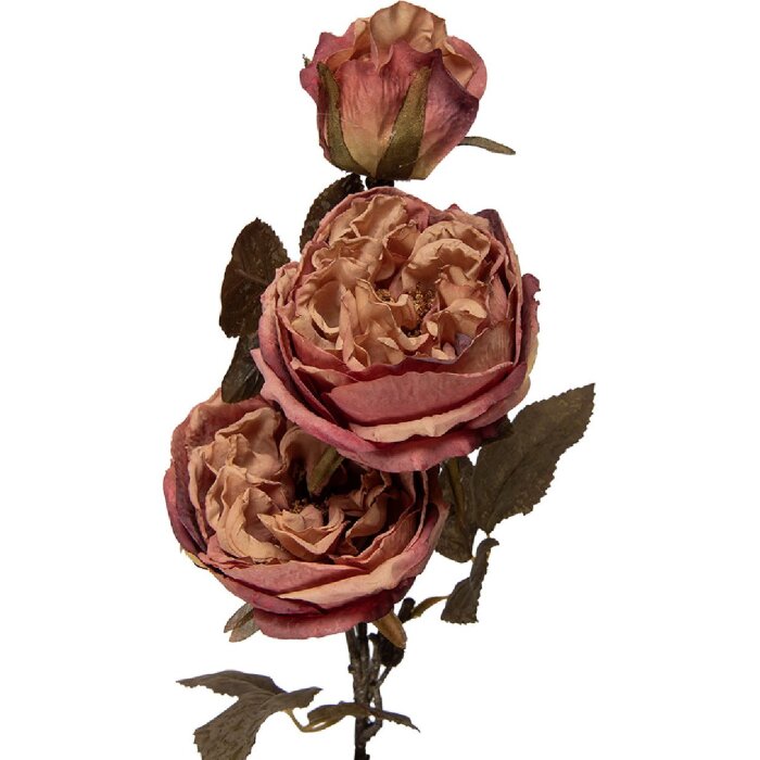 Clayre & Eef Kerstdecoratie Tak met Bloemen in Roze en Groen, 12x15x70 cm