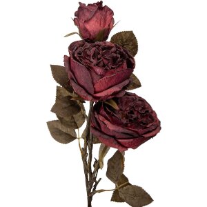 Clayre & Eef Kerstdecoratie Tak met Bloemen Rood en Groen 12x15x70 cm