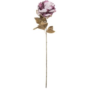 Clayre & Eef kunstbloem pfingstroos paars-groen 14x14x70 cm