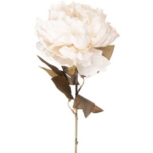 Clayre & Eef kunstbloem pfingstroos wit-groen 14x14x70 cm