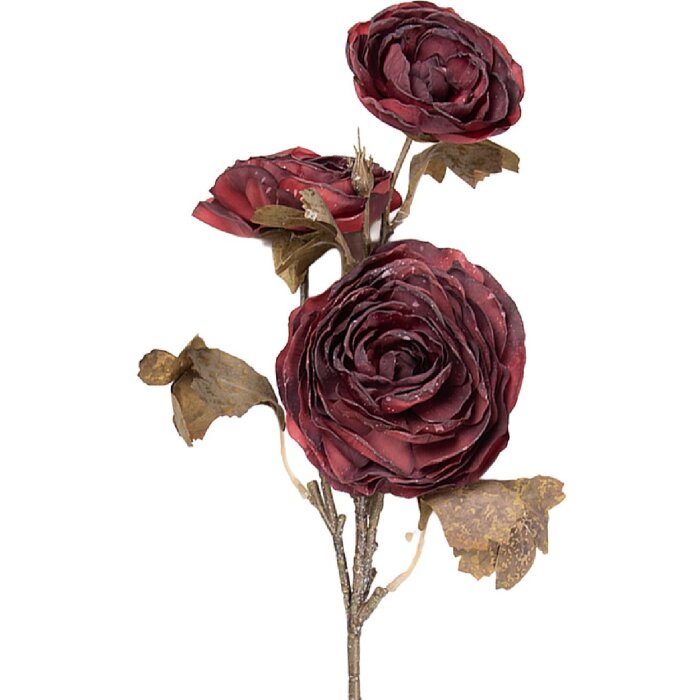 Clayre & Eef 5PL0248R Blumen-Zweig-Dekoration Rot-Grün 10x12x70 cm