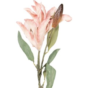 Clayre & Eef kerstdecoratie bloemstuk roze en groen 12x16x88 cm