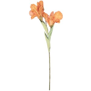 Clayre & Eef 5PL0256O Dekozweig mit Blumen orange grün 85 cm