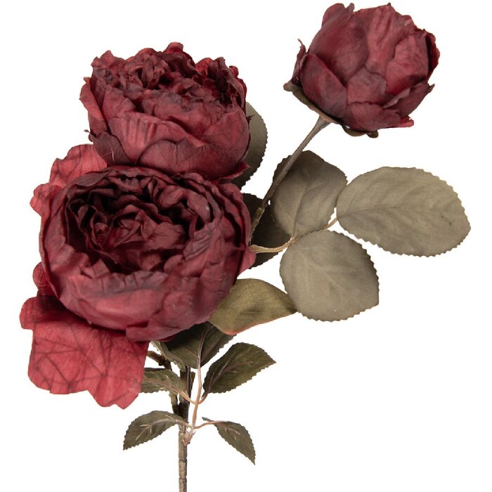 Clayre & Eef decoratieve bloemstengel roodgroen 12x15x52 cm