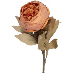 Clayre & Eef kunstbloem warm oranje en frisse groen 11x11x62 cm