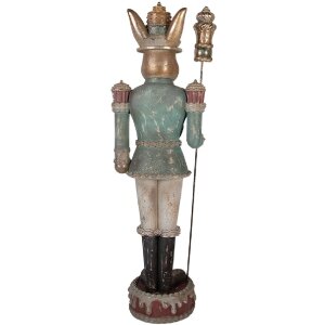 Clayre & Eef decoratief konijn bruin-groen 29x25x100 cm