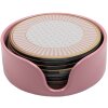 Clayre & Eef 66444 Untersetzer set van 8 stuks beige roze