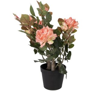 Clayre & Eef kunstplant rozen 20x20x55 cm, roze en groen