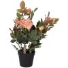 Clayre & Eef kunstplant rozen 20x20x55 cm, roze en groen