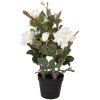 Clayre & Eef kunstplant rozen wit-groen 20x20x55 cm