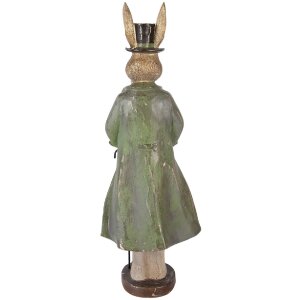 Clayre & Eef Gouden Konijn Kerstdecoratie 17x12x48 cm