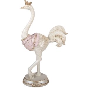 Clayre & Eef decoratief bloemenstuk zacht wit met...