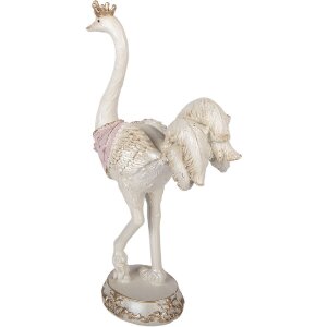 Clayre & Eef decoratief bloemenstuk zacht wit met roze nuances 23x11x41 cm