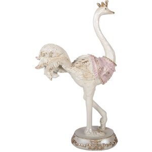 Clayre & Eef decoratief bloemenstuk zacht wit met roze nuances 23x11x41 cm