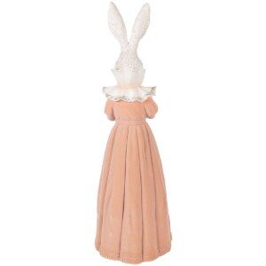 Clayre & Eef Decoratief Kaninje Wit en Roze, 18x16x53 cm