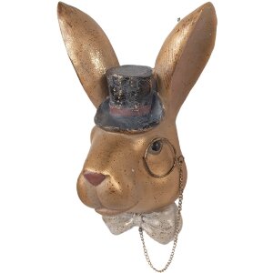 Clayre & Eef Decoratief Kanijn Goud Zwart 17x11x25 cm