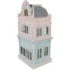Clayre & Eef kerstdecoratie huis blauw roze 19x15x38 cm