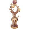 Clayre & Eef Kandelaar Hirsch paars-goud 14x11x31 cm