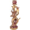 Clayre & Eef Kandelaar Hirsch paars-goud 14x11x31 cm