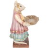 Clayre & Eef Decoratieve Muis met Schaal Beige 17x15x26 cm