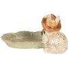 Clayre & Eef decoratieve schaal met konijn in beige en groen, 14x11x8 cm