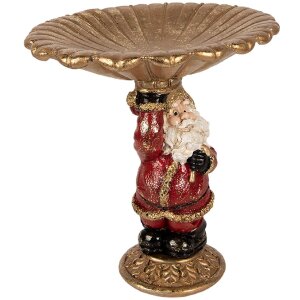 Clayre & Eef Kerstman-figuur goud rood 24x19x24 cm