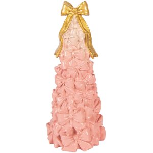 Clayre & Eef Kerstdecoratie Torte roze-goud Ø 12x29 cm