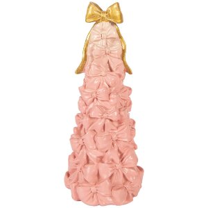 Clayre & Eef Kerstdecoratie Torte roze-goud Ø 12x29 cm