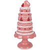 Clayre & Eef decoratieve taart roze-wit Ø 16x33 cm