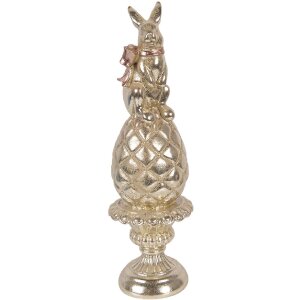 Clayre & Eef Paasdecoratie Konijn op Ei met Goud en...