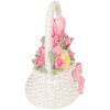 Clayre & Eef Decoratieve Mand Wit met Roze Accenten 14x11x18 cm