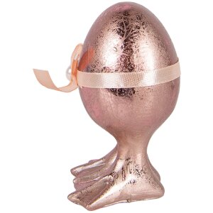 Clayre & Eef Decoratief Ei Roze-Oranje Ø 6x10 cm