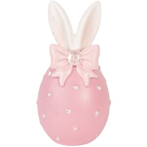 Clayre & Eef decoratief ei zacht roze-wit Ø...