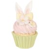 Clayre & Eef cupcake-decoratie roze en groen, Ø 7x13 cm