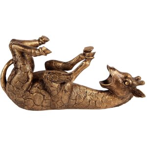 Clayre & Eef Giraffekandelaar goud-brons 33x13x16 cm