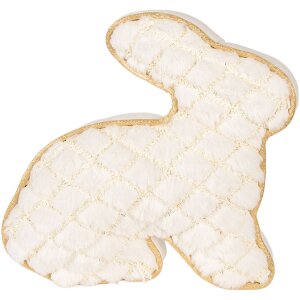 Clayre & Eef tussendekker kussen kanijn wit goud 29x10x27 cm