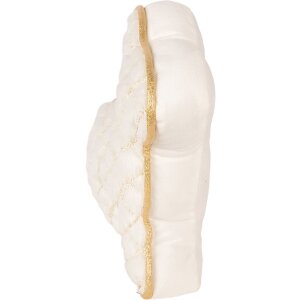 Clayre & Eef tussendekker kussen kanijn wit goud 29x10x27 cm