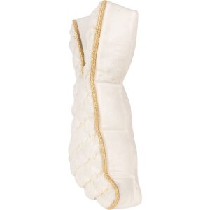 Clayre & Eef Deurstopper Kussen Kanarie wit met goudaccenten 20x7x31 cm