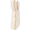 Clayre & Eef Deurstopper Kussen Kanarie wit met goudaccenten 20x7x31 cm
