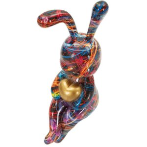 Mauro Ferretti Decoratief Beeld Coniglietto Psyco – Multicolor Hase 23cm