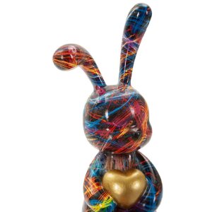 Mauro Ferretti Decoratief Beeld Coniglietto Psyco – Multicolor Hase 23cm
