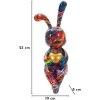Mauro Ferretti Decoratief Beeld Coniglietto Psyco – Multicolor Hase 23cm