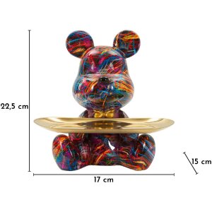 Mauro Ferretti Dekofigur CANE PSYCO mit Tablett Multicolor 22.5cm