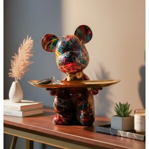 Mauro Ferretti Dekofigur CANE PSYCO mit Tablett Multicolor 22.5cm