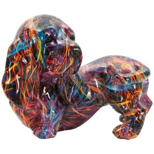 Mauro Ferretti Decoratief Beeld Bassotto Psyco – Moderne Hond in Multicolor Polyresin