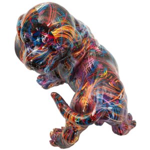 Mauro Ferretti Decoratief Beeld Bassotto Psyco – Moderne Hond in Multicolor Polyresin