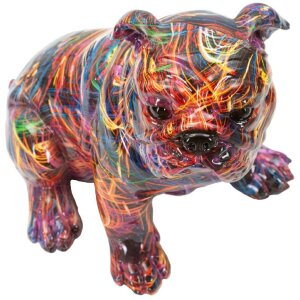 Mauro Ferretti Decoratief Beeld BULL DOG PSYCO, 21,5x15,5x21 cm, multicolor