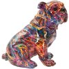 Mauro Ferretti Decoratief Beeld BULL DOG PSYCO, 21,5x15,5x21 cm, multicolor