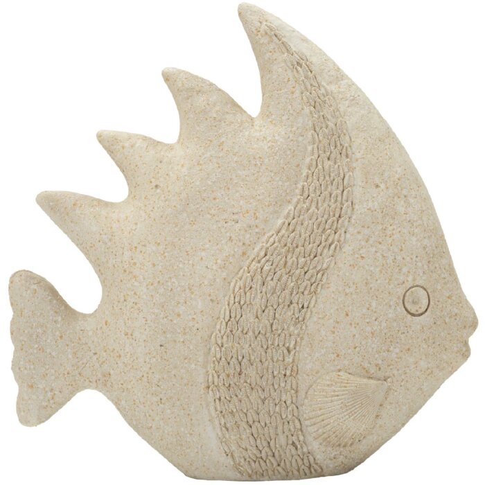 Mauro Ferretti Decoratief Visbeeld PESCE SAND Beige 25,3x8,6x24,5 cm